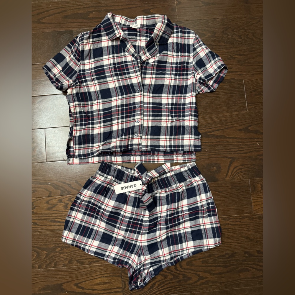 Garage Plaid XS PJ Set